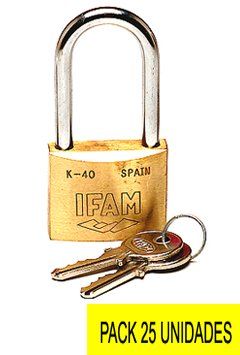 CANDADO LATON  40mm llaves serie   IFAM A37 4043S