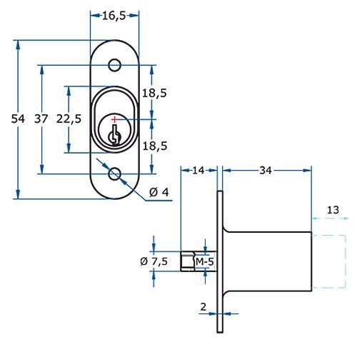 CERRADURA AGA presion 247 tubular A36 1247