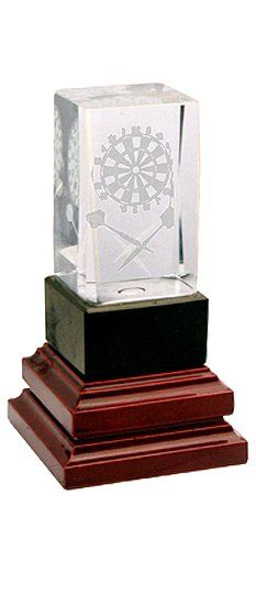 R71 0243 TROFEO DARDOS   150 mm cristal