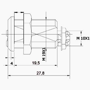 A36 4284SN CERRAD.STS 19mm Ncromo cil/dcd.M10 serie