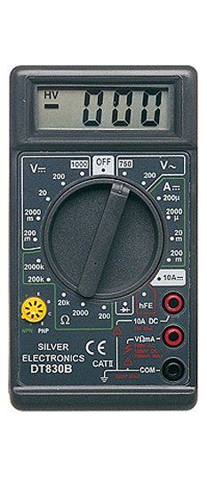 H87 0830 MULTIMETRO DIGITAL  DT 830B    SILVER