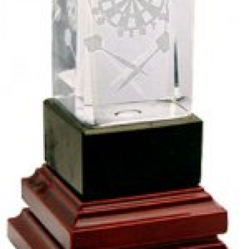 TROFEO DARDOS   150 mm cristal R71 0243