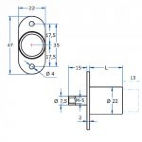 CERRADURA AGA presion 147 plana A36 1470