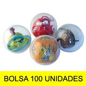 BOLA plastico Ø100mm     transp.c/regalo OJ-EX0100