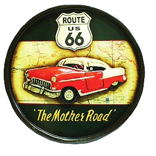 CUADRO ROUTE 66 RED CARS bajorr   o40cm R69 0012